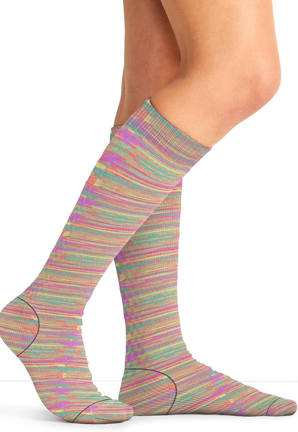 imageCherokee Unisex Knee High Compression Socks 1520 mmHg Arch Support MoistureWicking 1 Pair LXSUPPORTBright Space