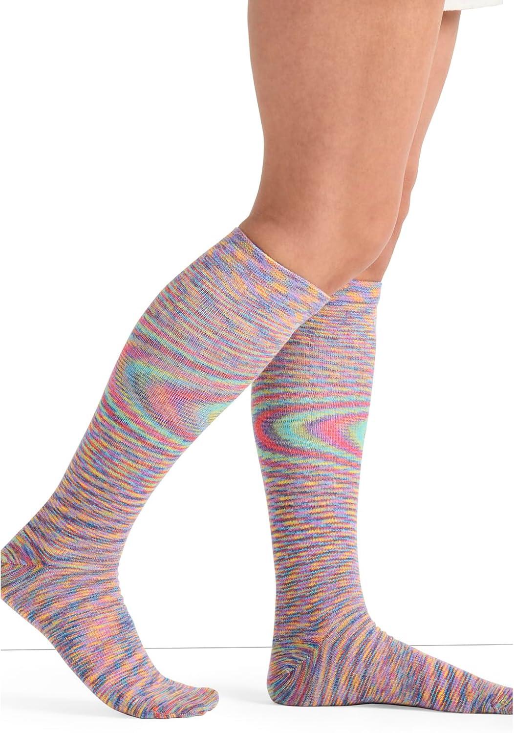 imageCherokee Unisex Knee High Compression Socks 1520 mmHg Arch Support MoistureWicking 1 Pair LXSUPPORTCelestial Space