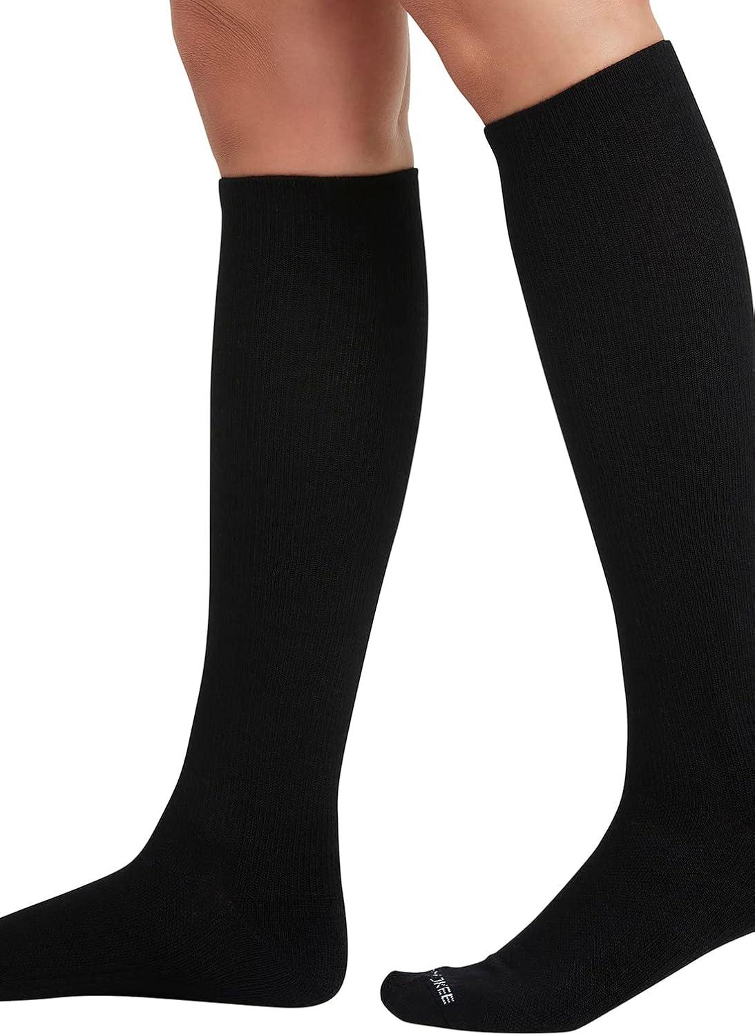 imageCherokee Unisex Knee High Compression Socks 1520 mmHg Arch Support MoistureWicking 1 Pair LXSUPPORTOnyx