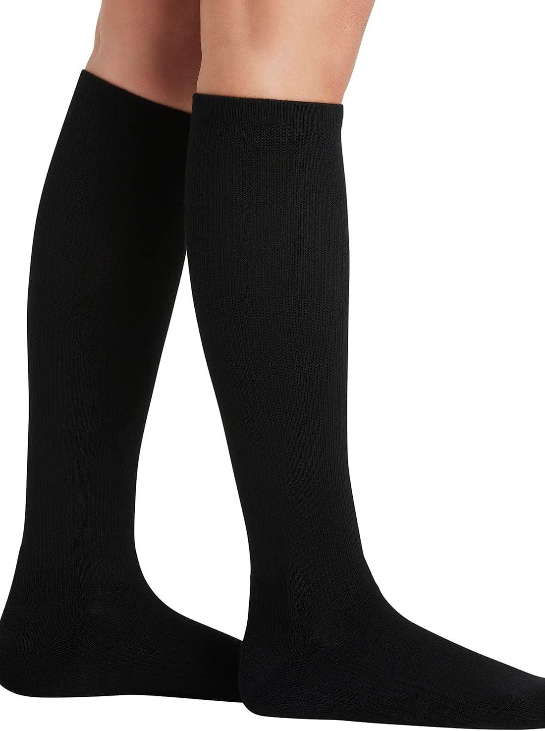 imageCherokee Unisex Knee High Compression Socks 1520 mmHg Arch Support MoistureWicking 1 Pair LXSUPPORTOnyx