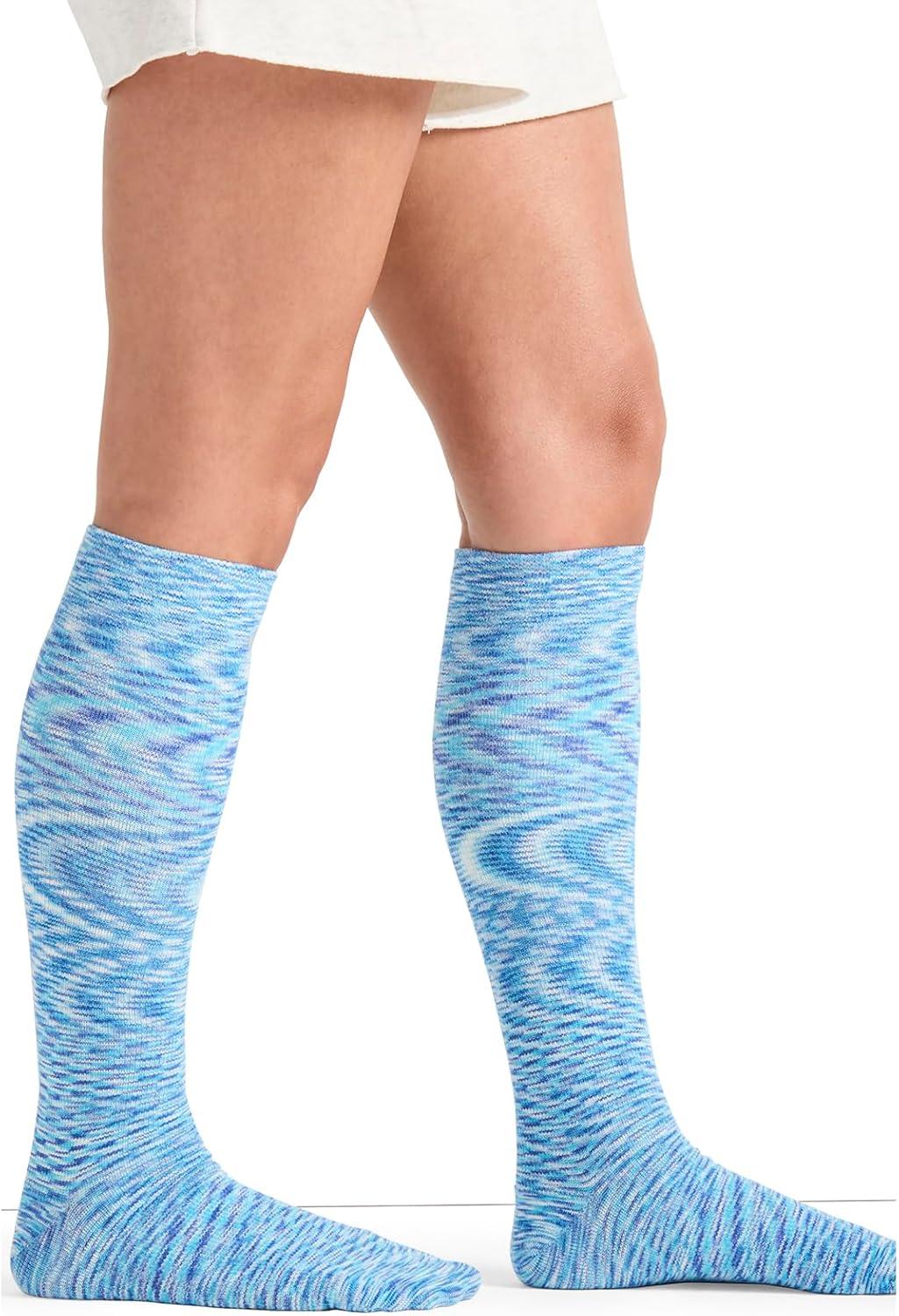imageCherokee Unisex Knee High Compression Socks 1520 mmHg Arch Support MoistureWicking 1 Pair LXSUPPORTOuter Space