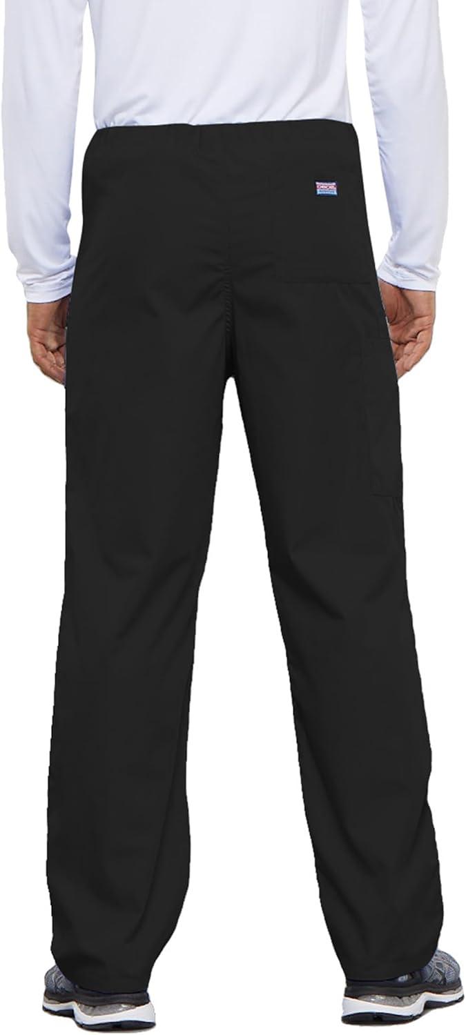 imageCherokee Unisex Scrub Set for Men amp Women VNeck Top amp Drawstring Cargo Pant Easy Care amp Fade Resistant CK00044CBlack