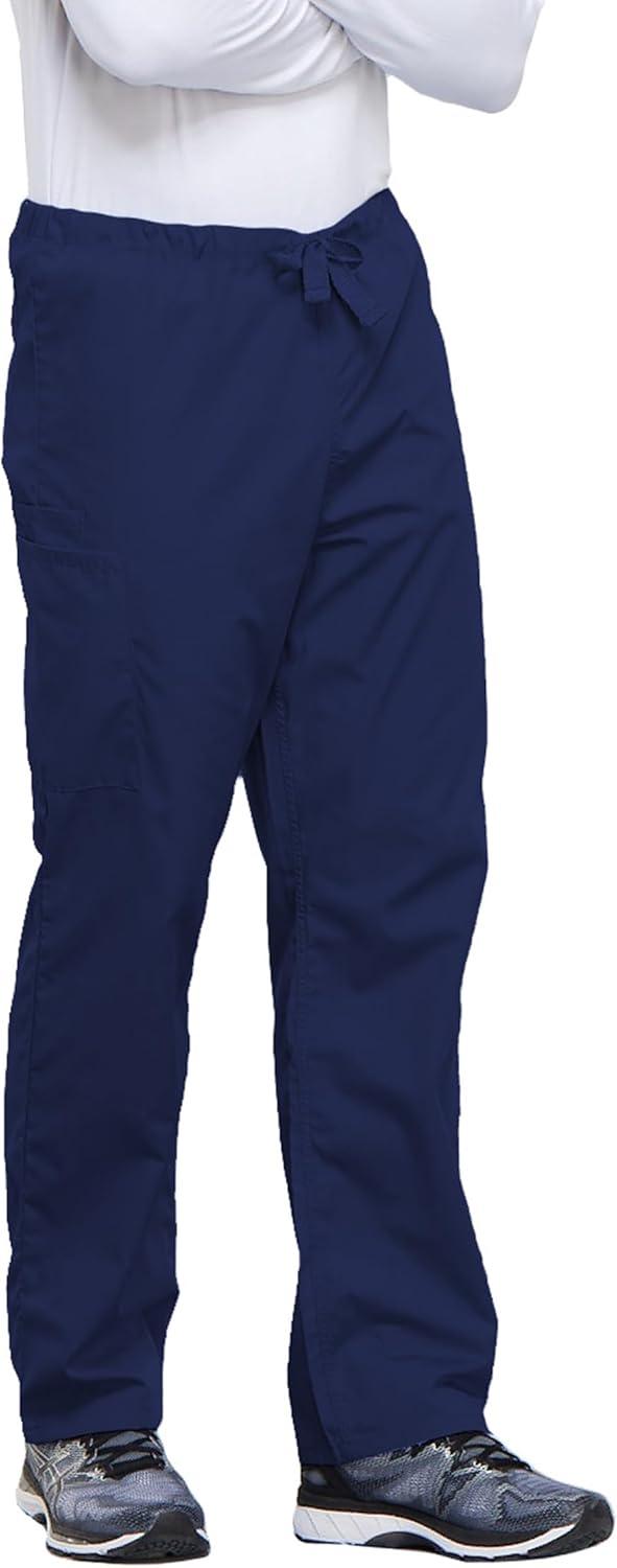 imageCherokee Unisex Scrub Set for Men amp Women VNeck Top amp Drawstring Cargo Pant Easy Care amp Fade Resistant CK00044CNavy