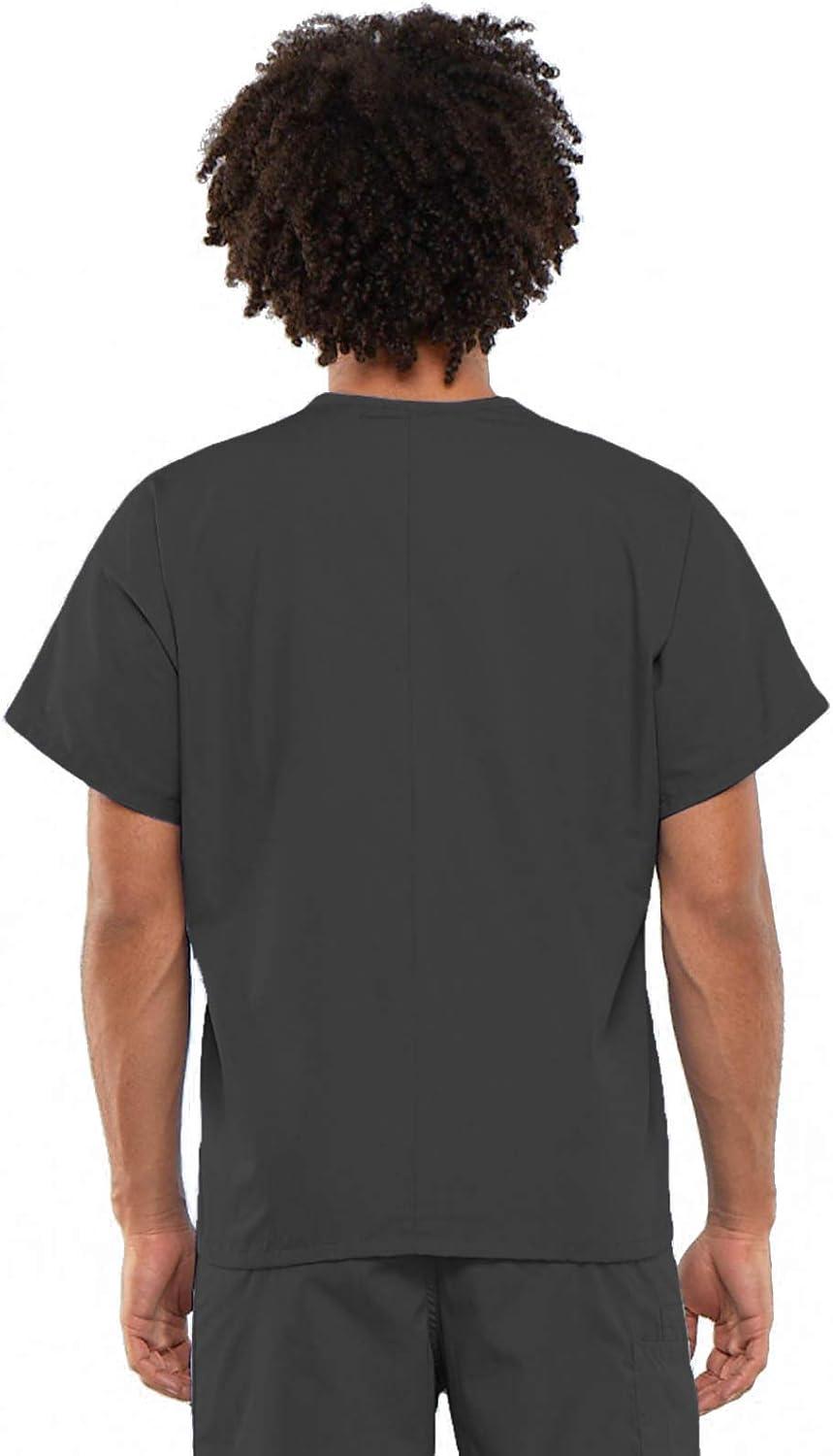 imageCherokee Unisex Scrub Set for Men amp Women VNeck Top amp Drawstring Cargo Pant Easy Care amp Fade Resistant CK00044CPewter