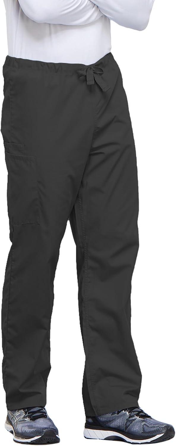 imageCherokee Unisex Scrub Set for Men amp Women VNeck Top amp Drawstring Cargo Pant Easy Care amp Fade Resistant CK00044CPewter