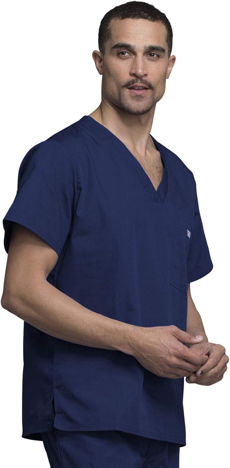 imageCherokee VNeck Mens Scrub Top with Chest Pocket Durable Fade Resistant and Easy CareNavy