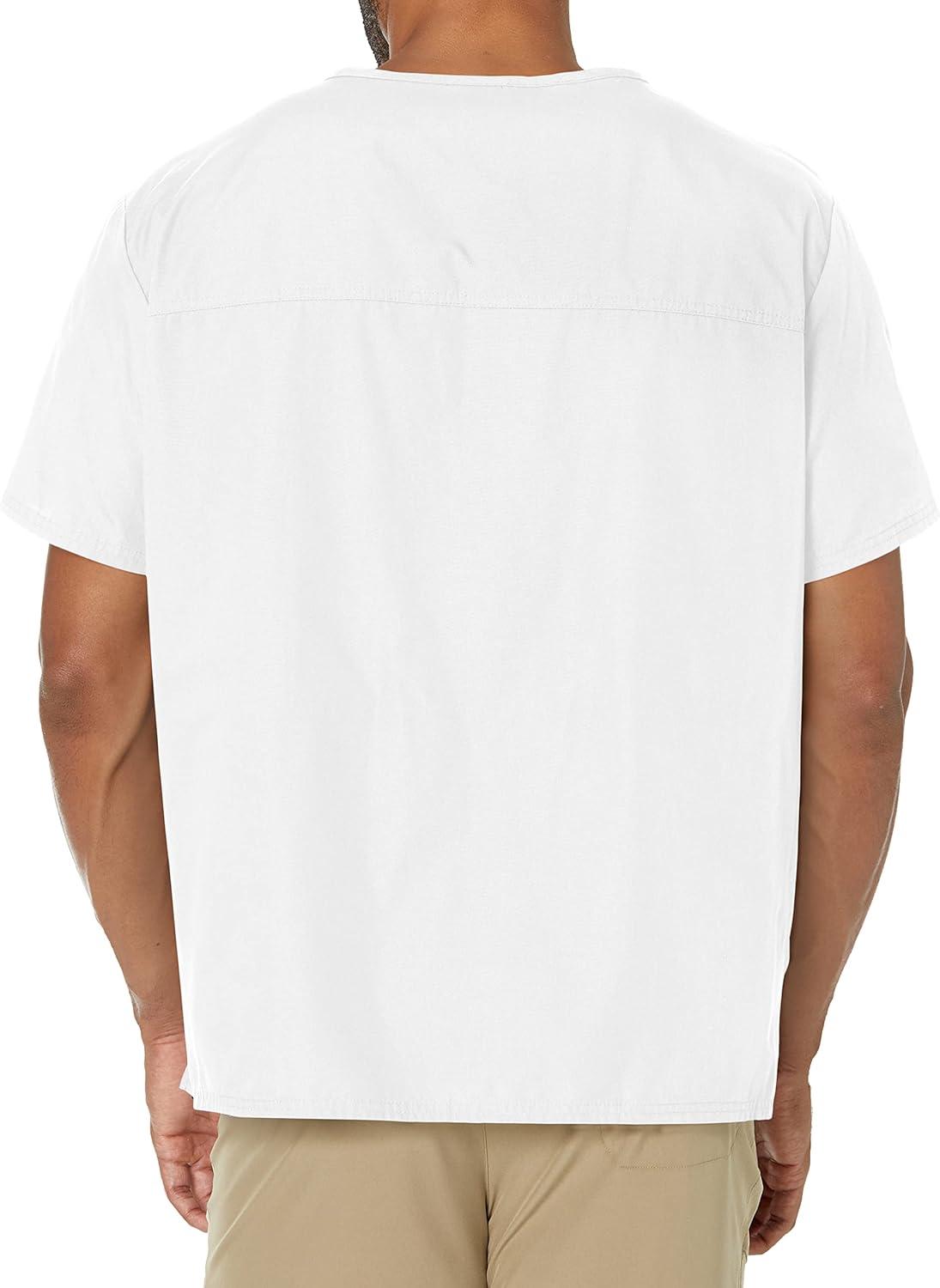 imageCherokee VNeck Mens Scrub Top with Chest Pocket Durable Fade Resistant and Easy CareWhite