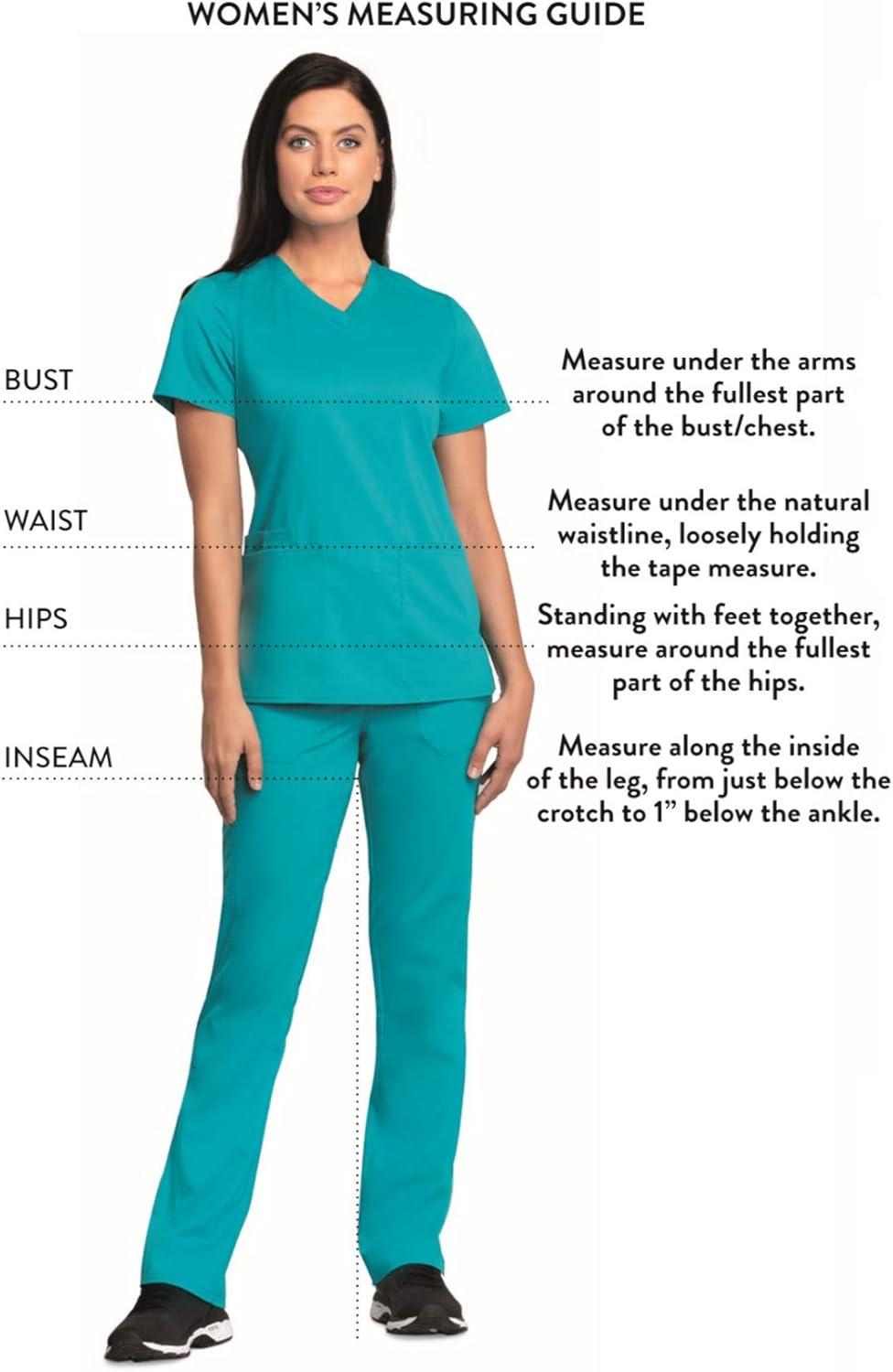imageCherokee Women Scrubs Pant Workwear Core Stretch Mid Rise Straight Leg Drawstring WW130Eggplant