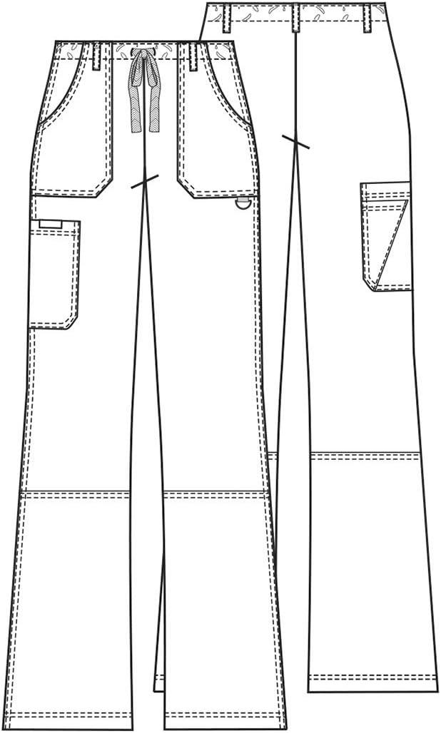 imageCherokee Women Scrubs Pant Workwear Originals Drawstring Cargo 4020Ciel
