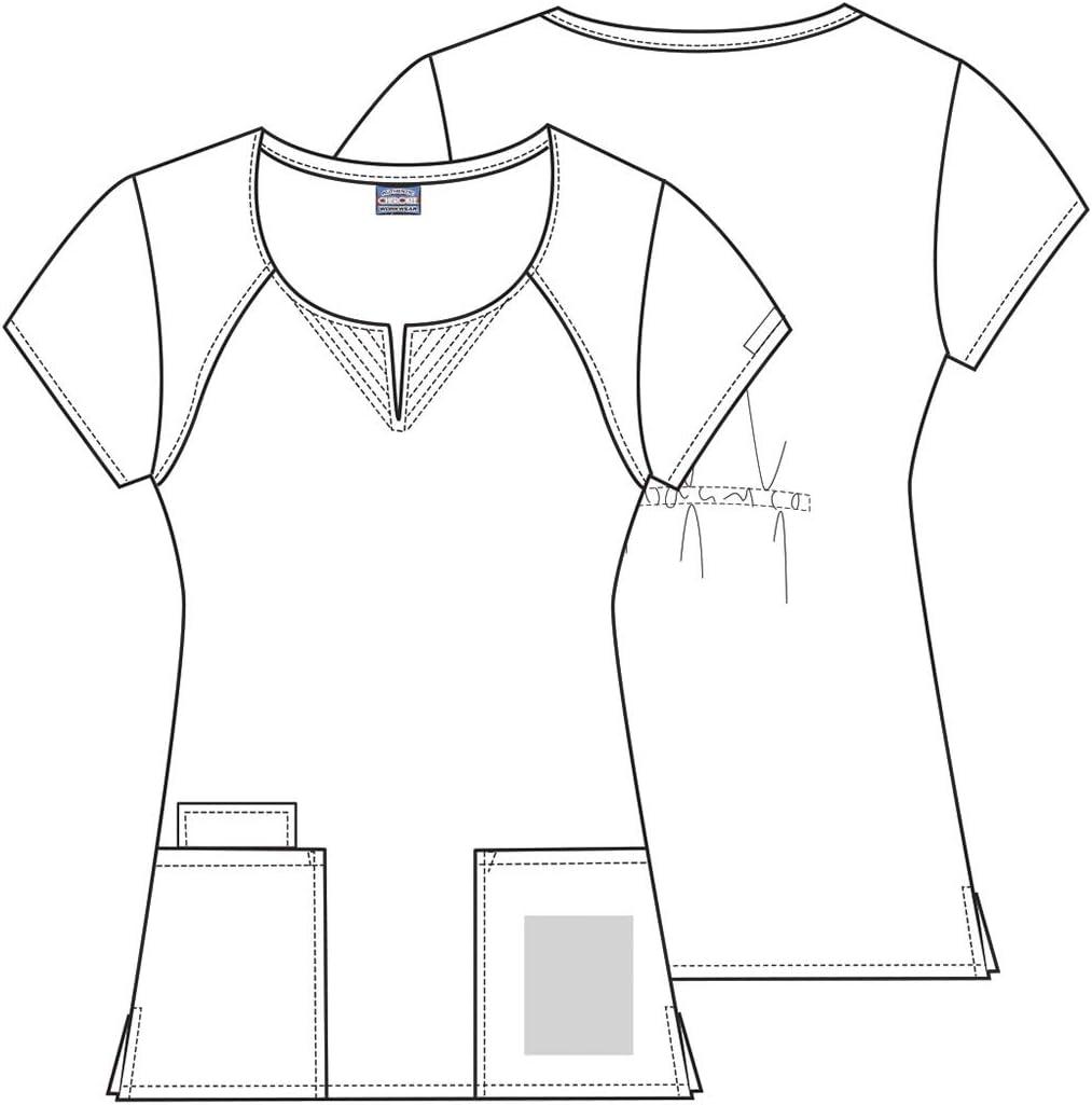 imageCherokee Women Scrubs Top Workwear Originals Round Neck 4824Hunter