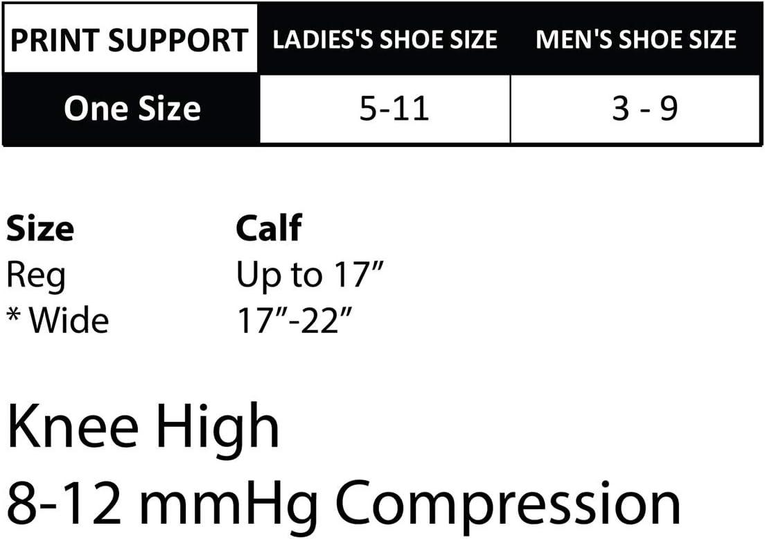 imageCherokee Womens 1015mmHg Compression Socks Fun Print Knee Highs with Light Support Soft Feel PRINTSUPPORTAvo Cuddle