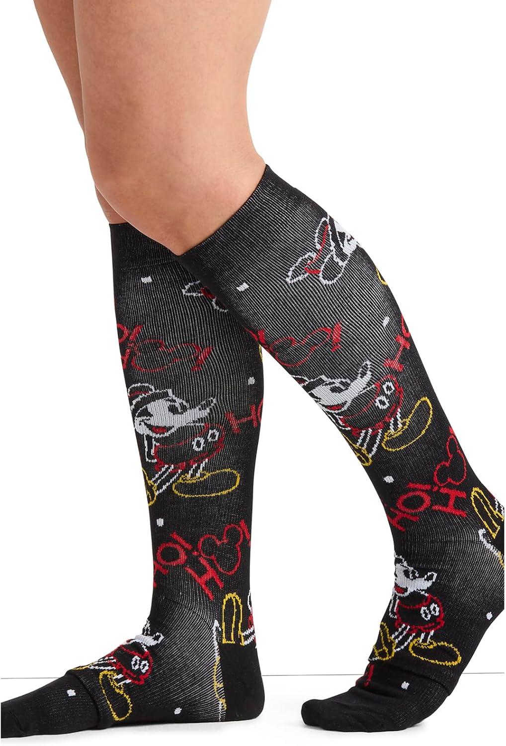 imageCherokee Womens 1015mmHg Compression Socks Fun Print Knee Highs with Light Support Soft Feel PRINTSUPPORTColorful Christmas