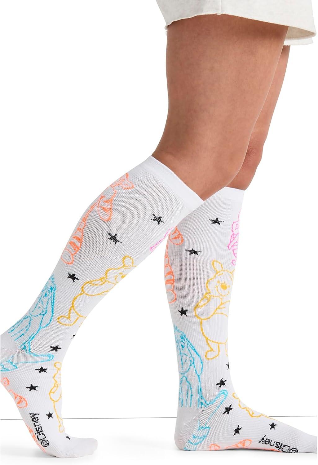 imageCherokee Womens 1015mmHg Compression Socks Fun Print Knee Highs with Light Support Soft Feel PRINTSUPPORTHundred Acre Friends