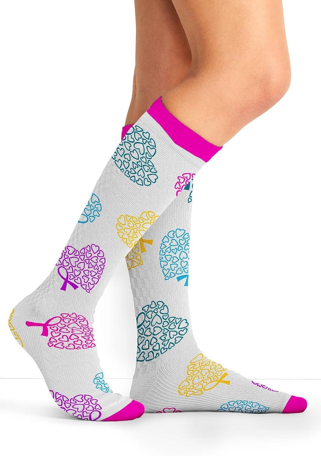 imageCherokee Womens 1015mmHg Compression Socks Fun Print Knee Highs with Light Support Soft Feel PRINTSUPPORTLove to Care