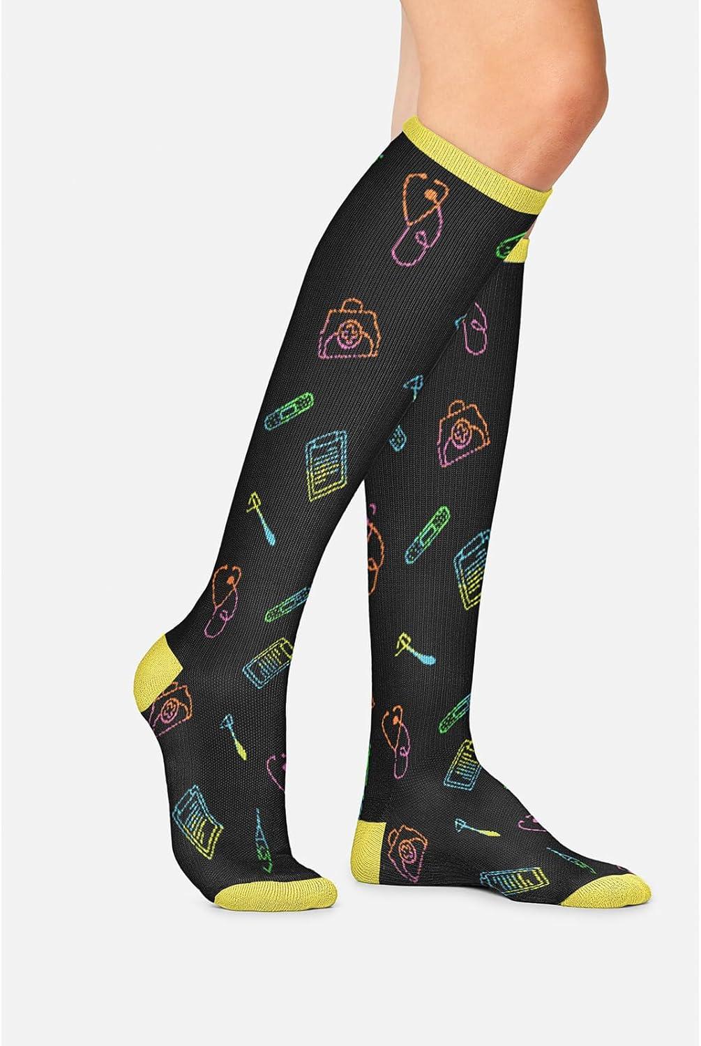 imageCherokee Womens 1015mmHg Compression Socks Fun Print Knee Highs with Light Support Soft Feel PRINTSUPPORTMedical Tools