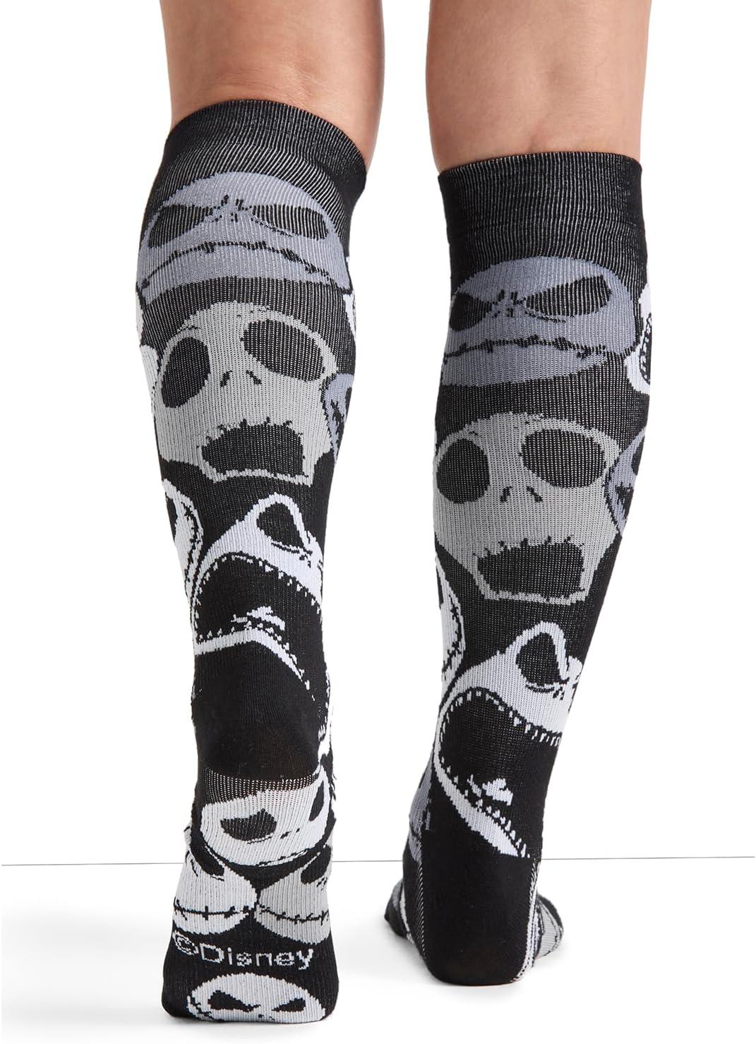imageCherokee Womens 1015mmHg Compression Socks Fun Print Knee Highs with Light Support Soft Feel PRINTSUPPORTMy Scary Face