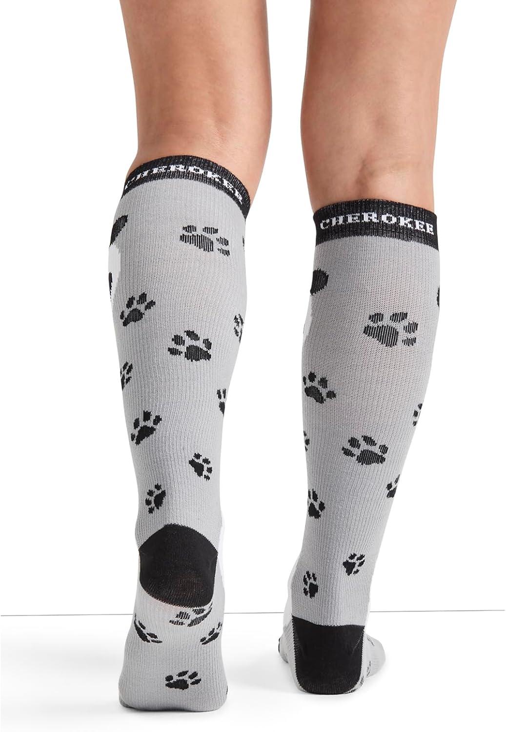 imageCherokee Womens 1015mmHg Compression Socks Fun Print Knee Highs with Light Support Soft Feel PRINTSUPPORTPeaking Panda