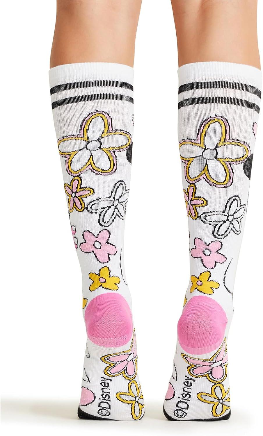 imageCherokee Womens 1015mmHg Compression Socks Fun Print Knee Highs with Light Support Soft Feel PRINTSUPPORTSo Cute Minnie