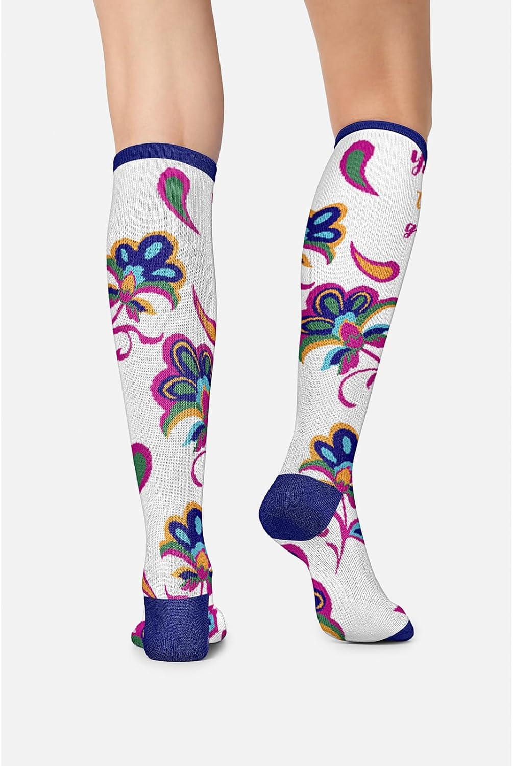 imageCherokee Womens 1015mmHg Compression Socks Fun Print Knee Highs with Light Support Soft Feel PRINTSUPPORTYou Got This Girl