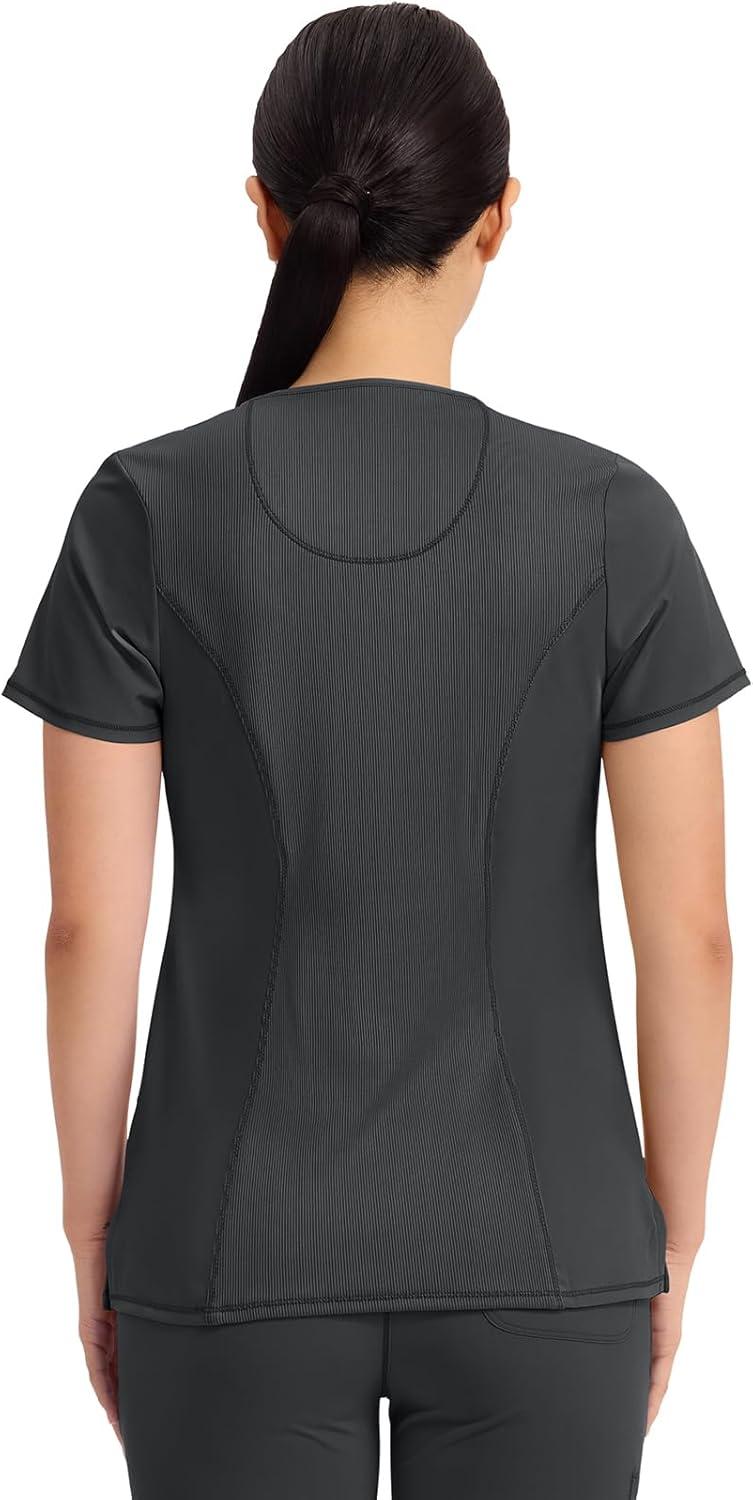imageCherokee Womens Infinity Crew Neck Scrubs ShirtBlack