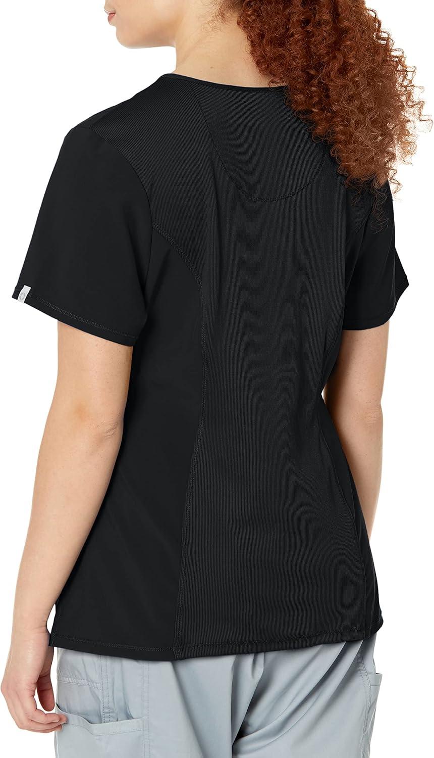 imageCherokee Womens Infinity Crew Neck Scrubs ShirtBlack