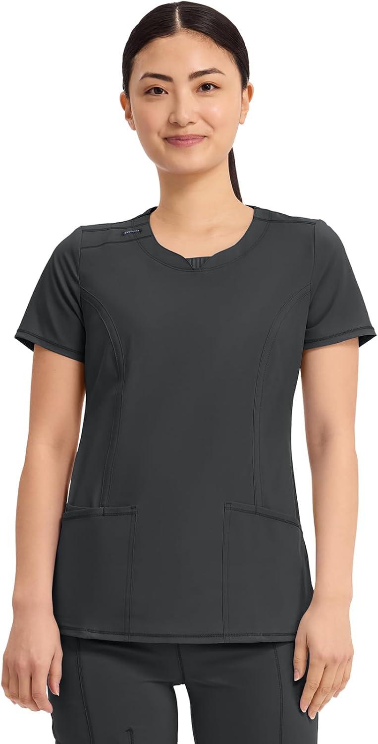 imageCherokee Womens Infinity Crew Neck Scrubs ShirtBlack