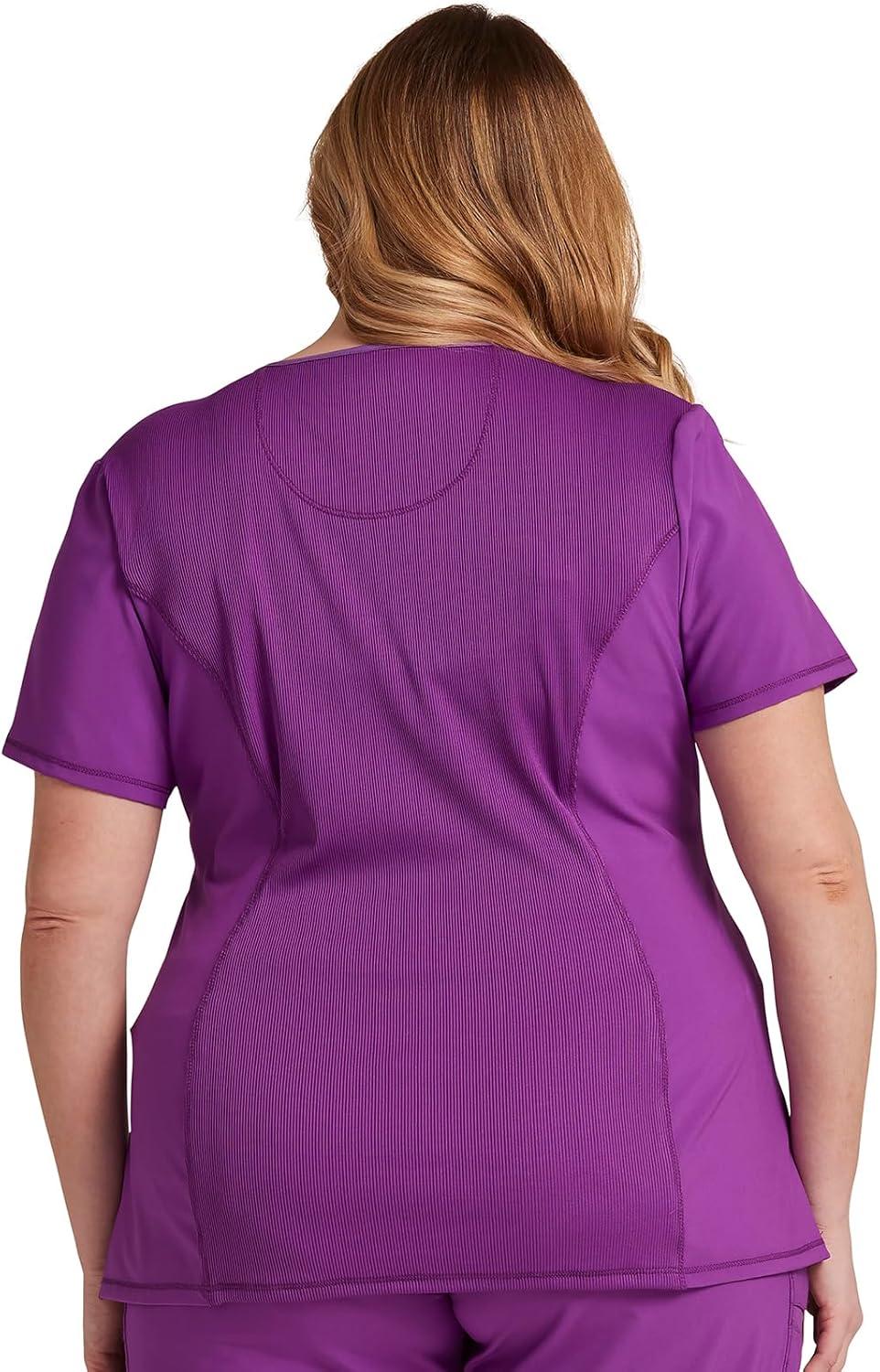 imageCherokee Womens Infinity Crew Neck Scrubs ShirtBright Violet