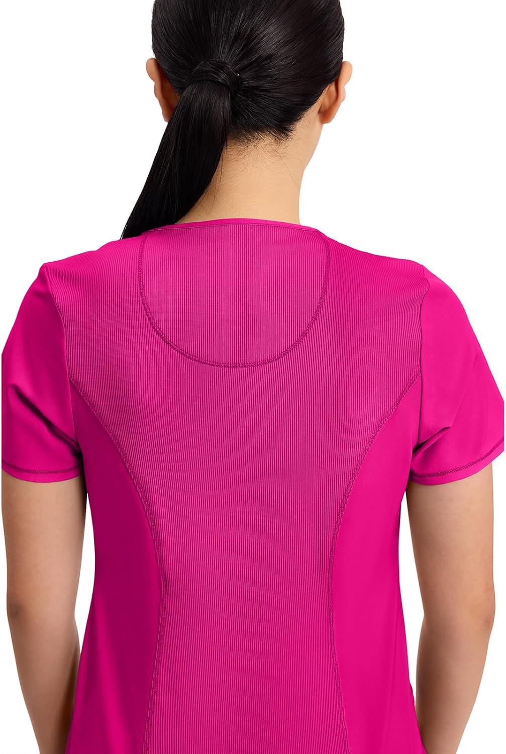 imageCherokee Womens Infinity Crew Neck Scrubs ShirtCarmine Pink