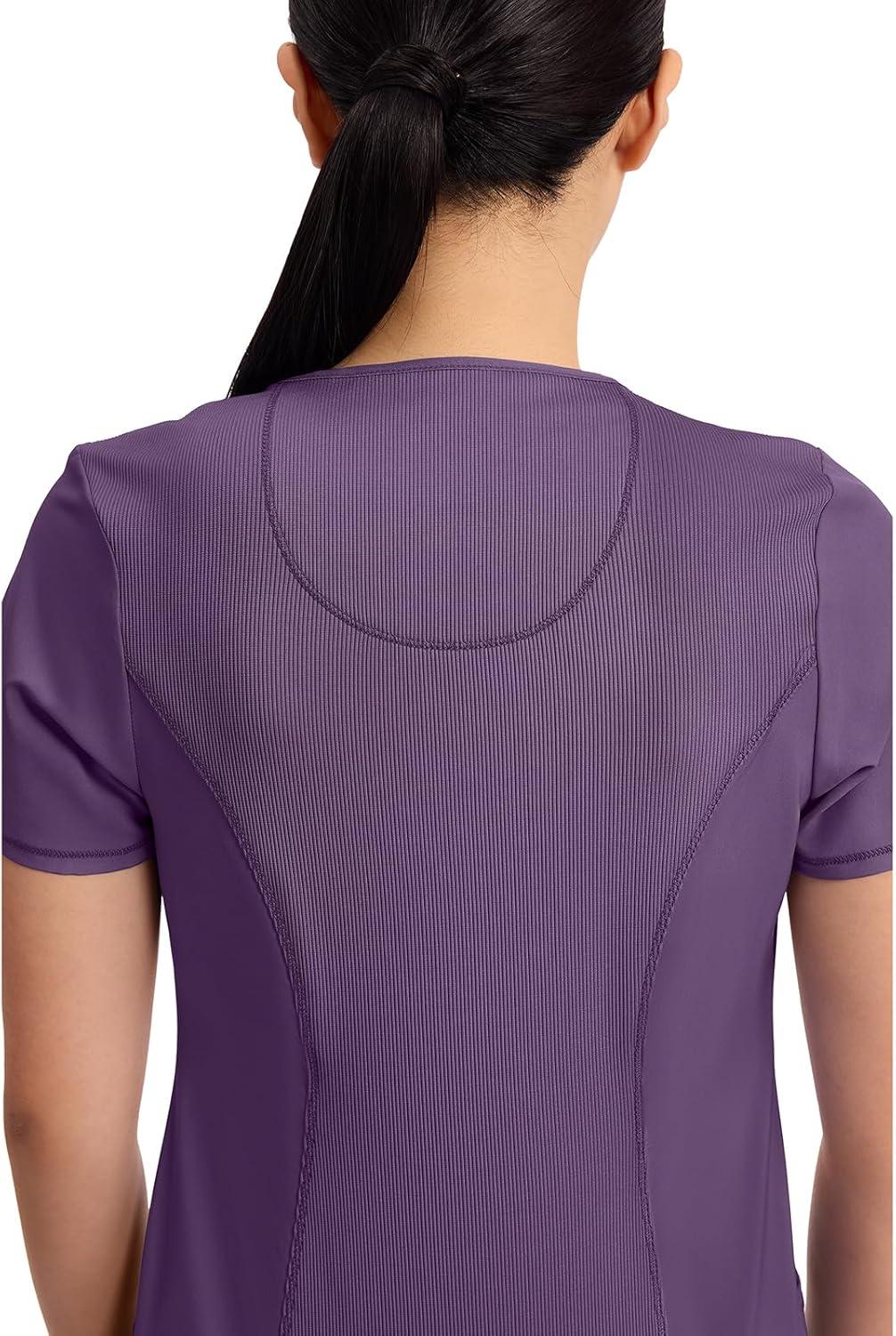 imageCherokee Womens Infinity Crew Neck Scrubs ShirtEggplant