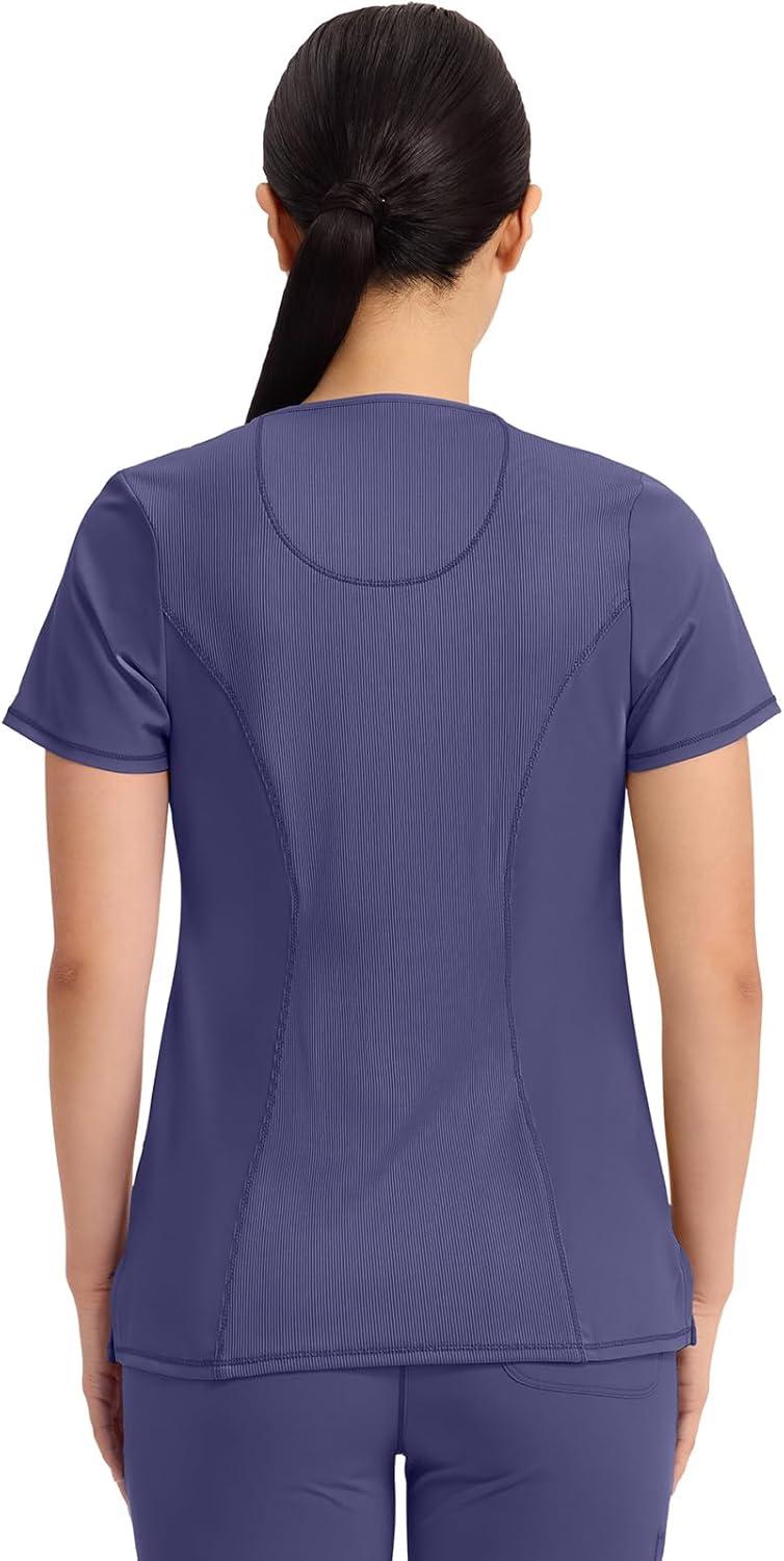 imageCherokee Womens Infinity Crew Neck Scrubs ShirtGrape