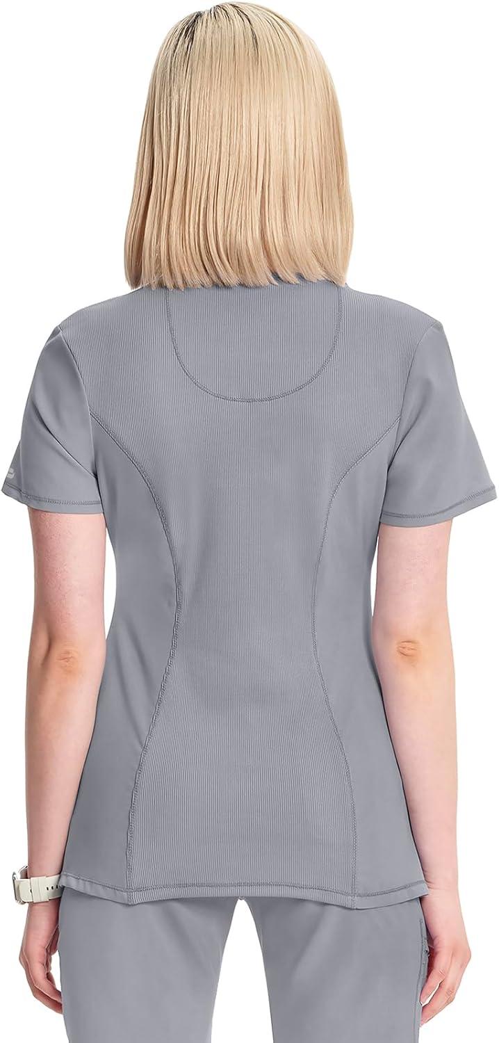 imageCherokee Womens Infinity Crew Neck Scrubs ShirtGrey