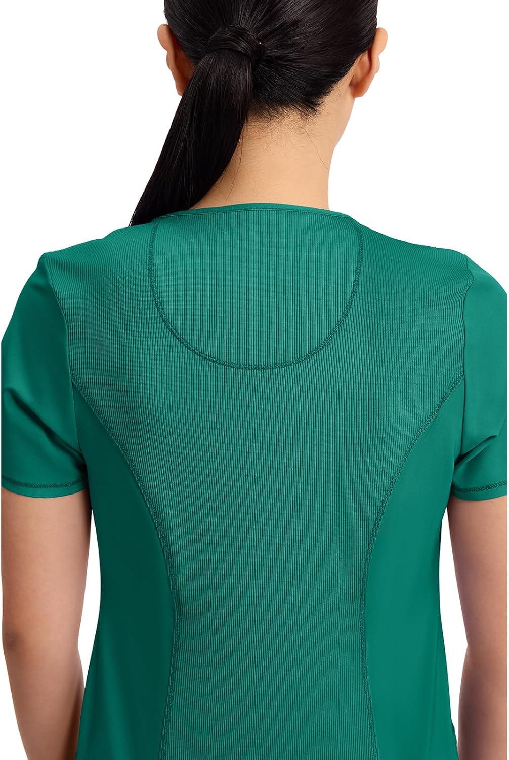 imageCherokee Womens Infinity Crew Neck Scrubs ShirtHunter Green
