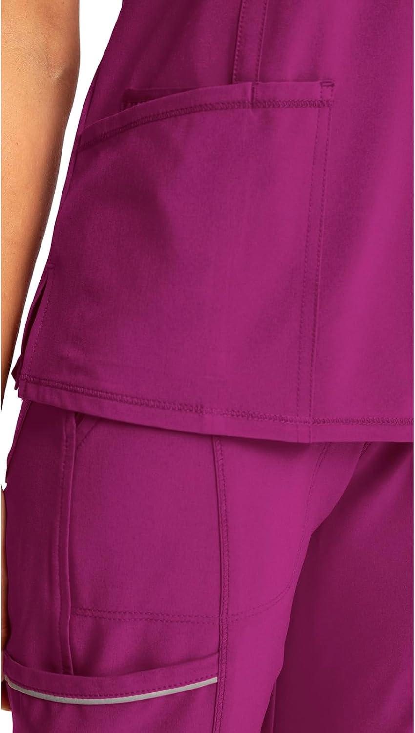 imageCherokee Womens Infinity Crew Neck Scrubs ShirtOrchid Flower