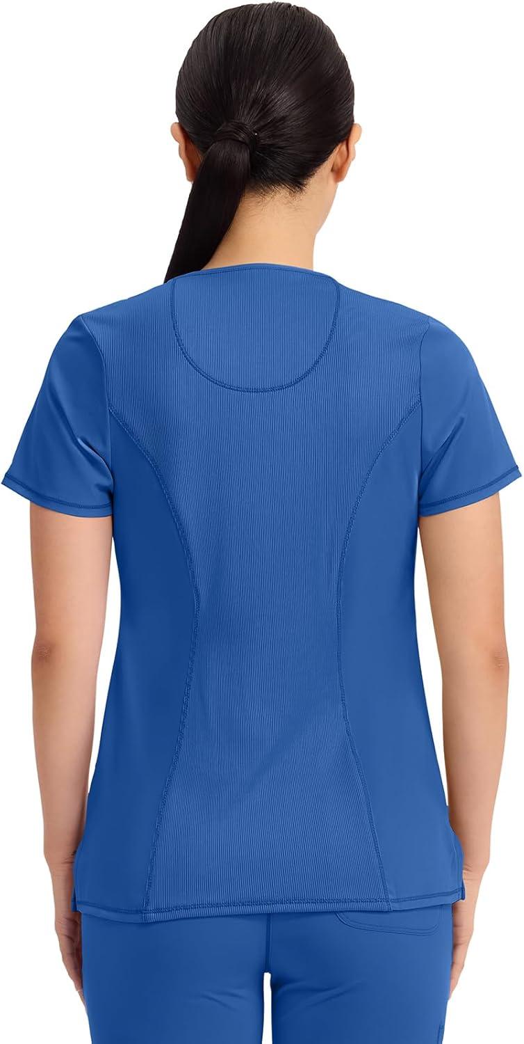 imageCherokee Womens Infinity Crew Neck Scrubs ShirtRoyal