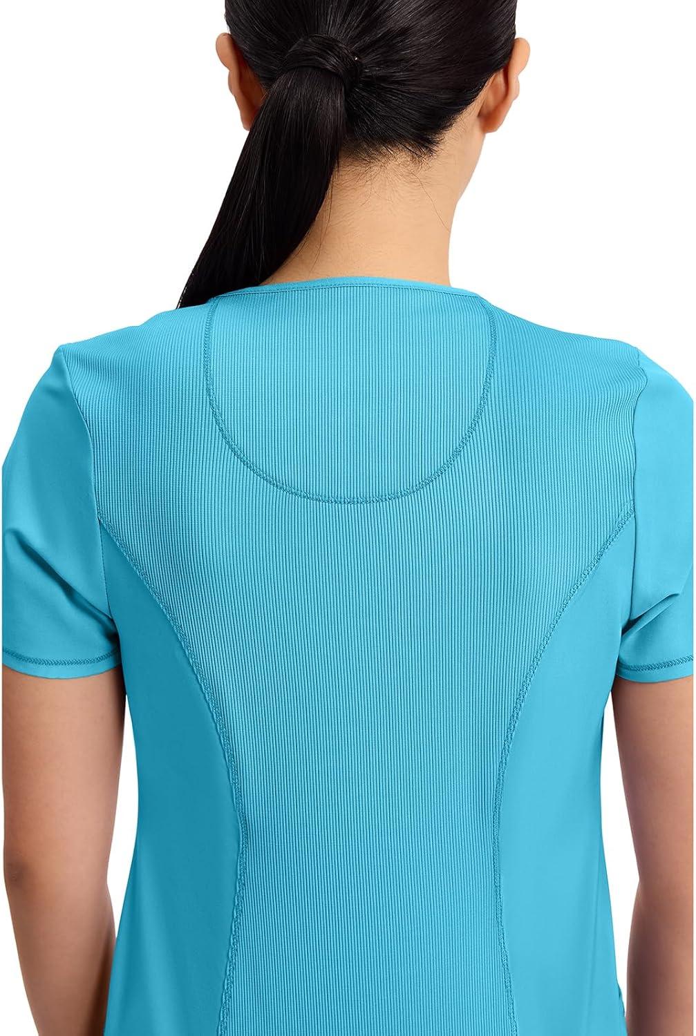 imageCherokee Womens Infinity Crew Neck Scrubs ShirtTurquoise