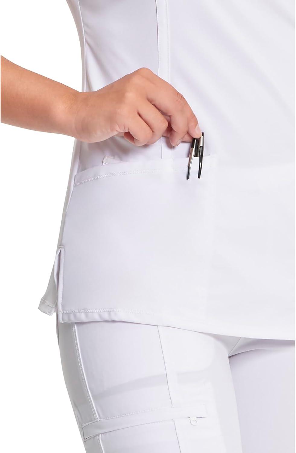 imageCherokee Womens Infinity Crew Neck Scrubs ShirtWhite