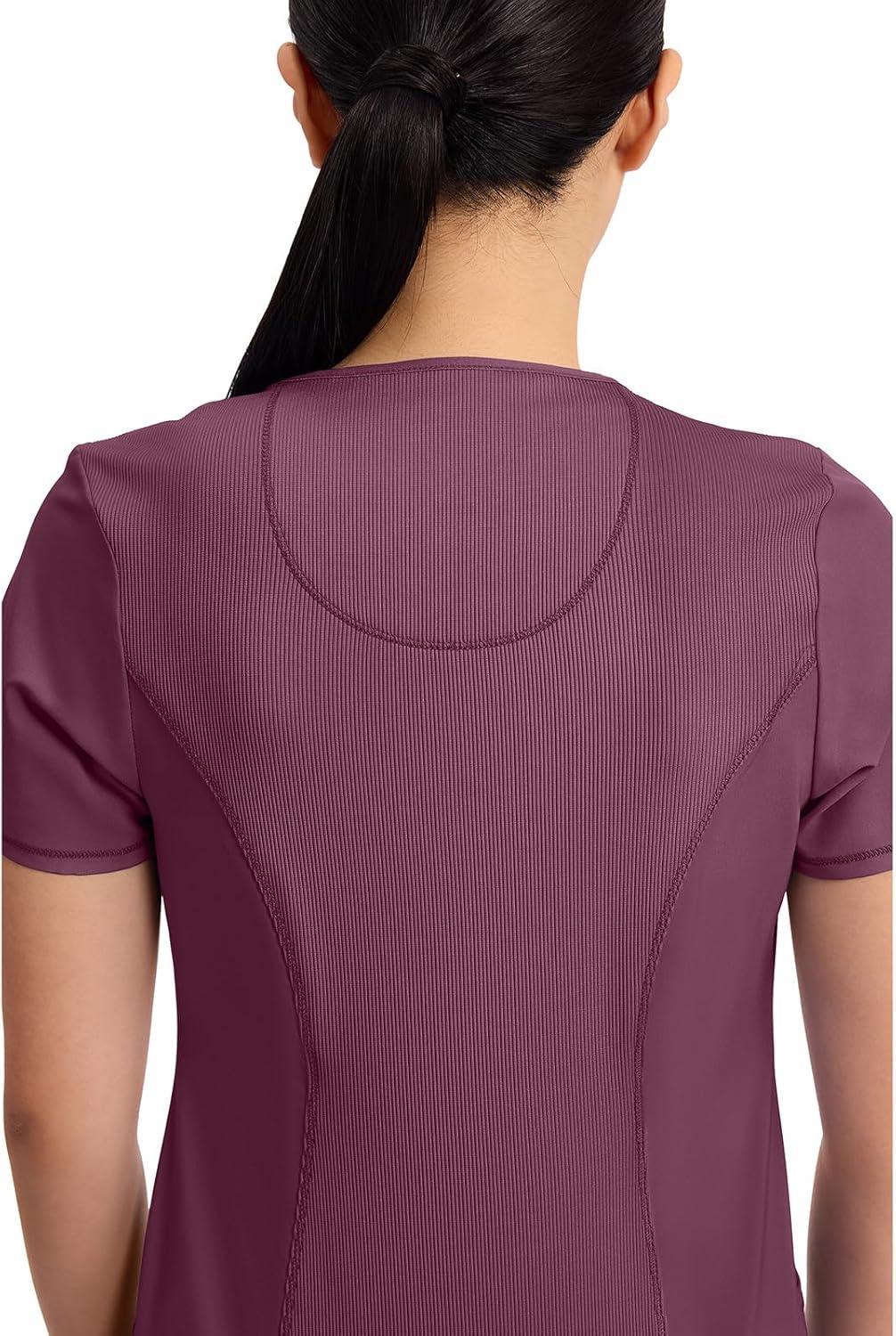 imageCherokee Womens Infinity Crew Neck Scrubs ShirtWine