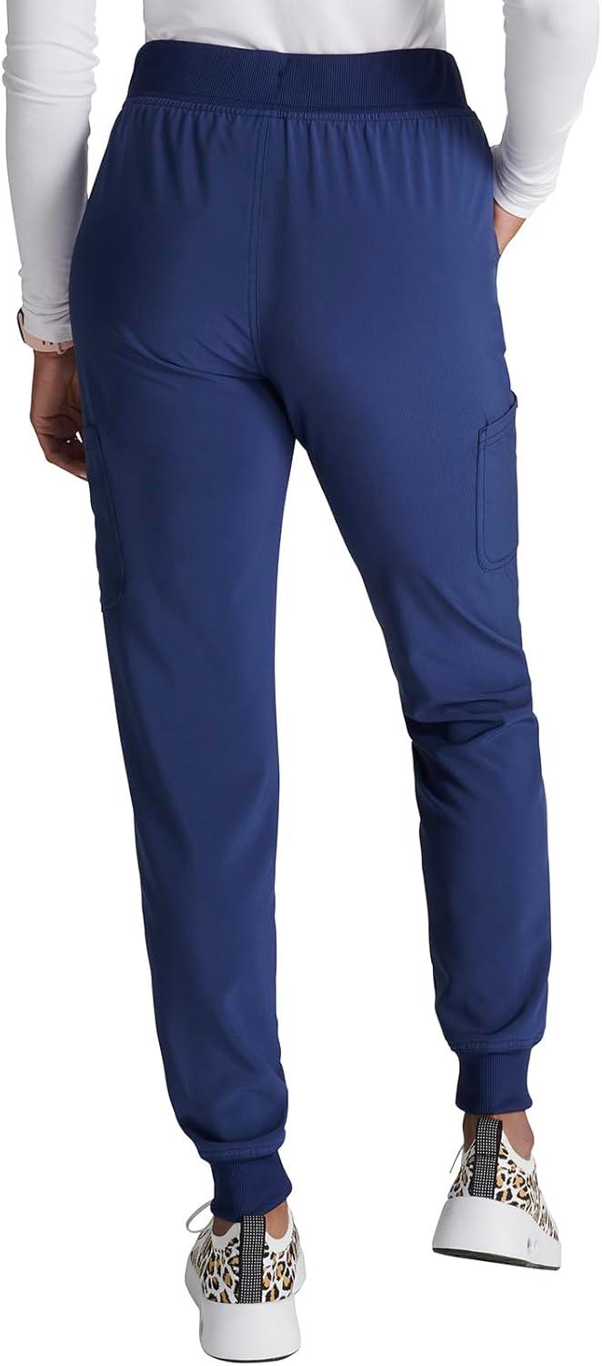 imageCherokee Womens Scrub Jogger Pants Natural Rise with 4 Pockets and Drawstring Waistband CK249ANavy