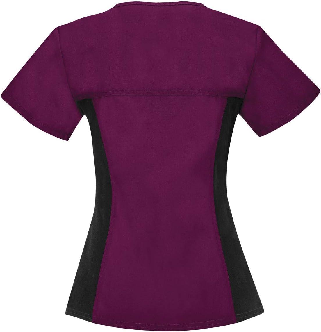 imageCherokee Womens V Neck Scrubs ShirtWine