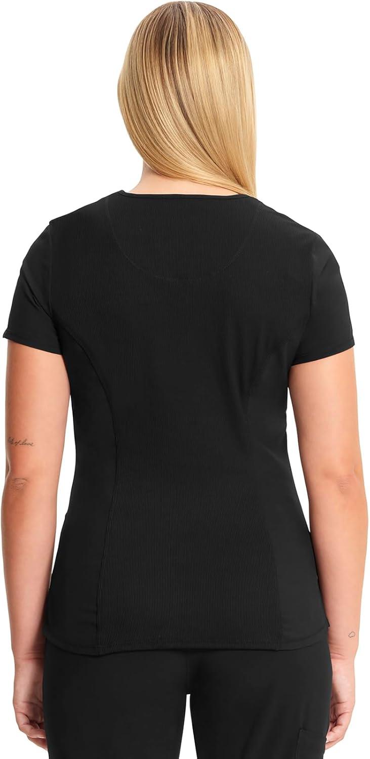 imageInfinity Cherokee VNeck Womens Nurse Scrub Top 4Way Stretch Superior Performance and Comfort CK623ABlack
