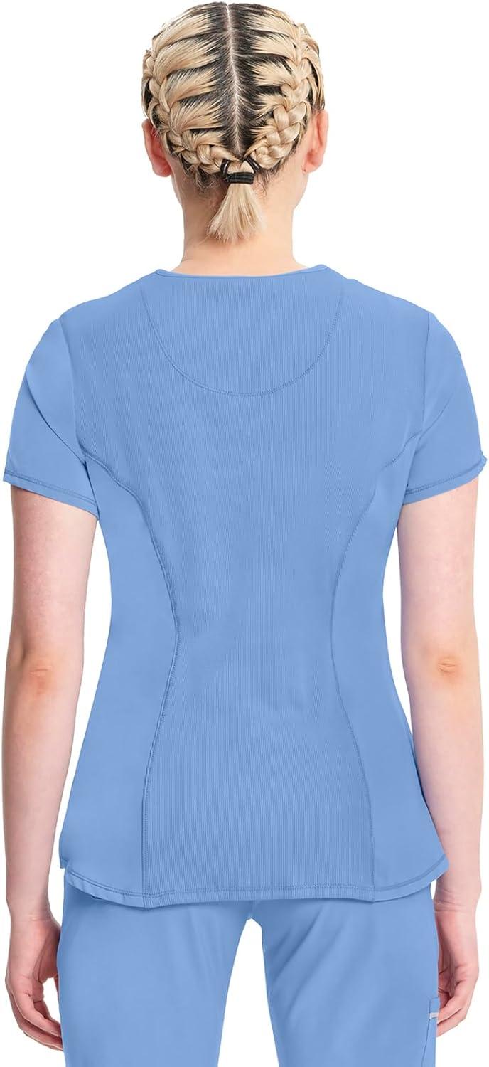 imageInfinity Cherokee VNeck Womens Nurse Scrub Top 4Way Stretch Superior Performance and Comfort CK623ACiel