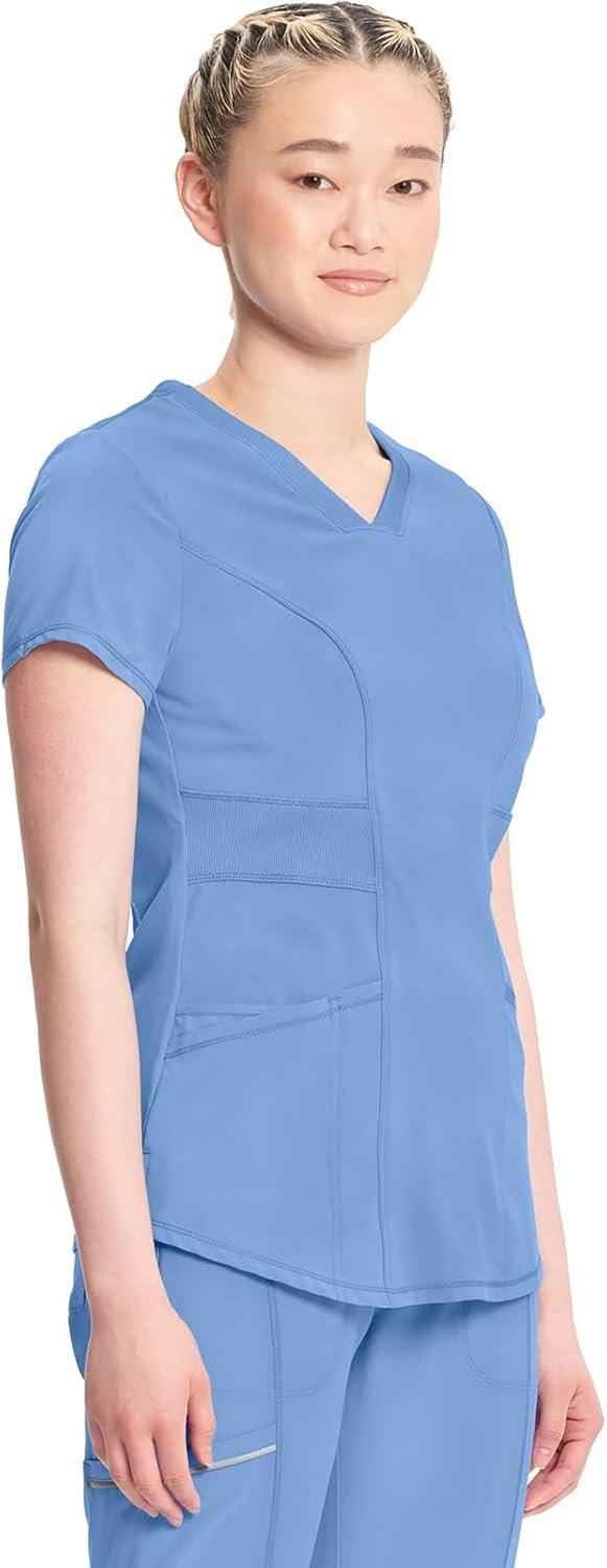 imageInfinity Cherokee VNeck Womens Nurse Scrub Top 4Way Stretch Superior Performance and Comfort CK623ACiel