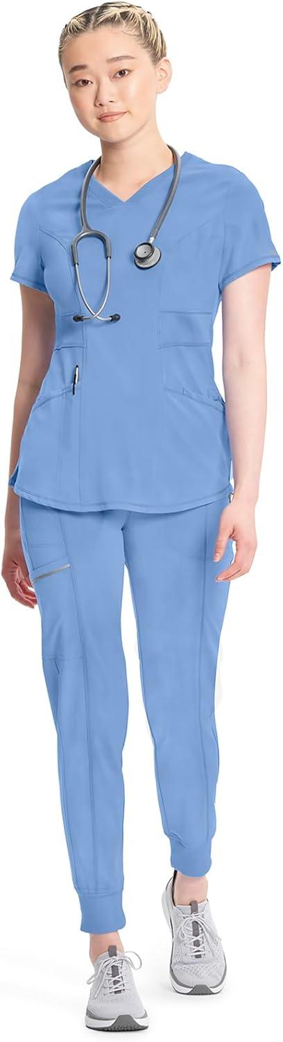 imageInfinity Cherokee VNeck Womens Nurse Scrub Top 4Way Stretch Superior Performance and Comfort CK623ACiel