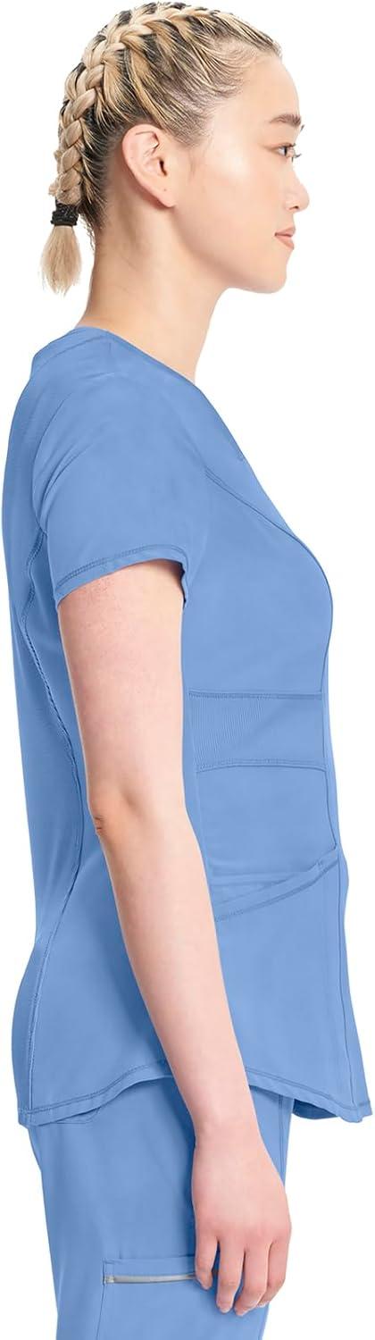 imageInfinity Cherokee VNeck Womens Nurse Scrub Top 4Way Stretch Superior Performance and Comfort CK623ACiel