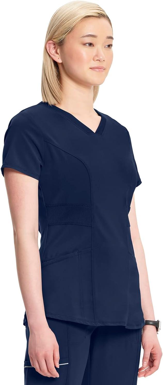 imageInfinity Cherokee VNeck Womens Nurse Scrub Top 4Way Stretch Superior Performance and Comfort CK623ANavy