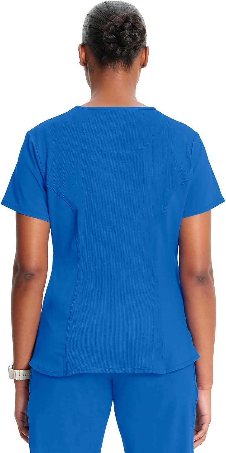 imageInfinity Cherokee VNeck Womens Nurse Scrub Top 4Way Stretch Superior Performance and Comfort CK623ARoyal