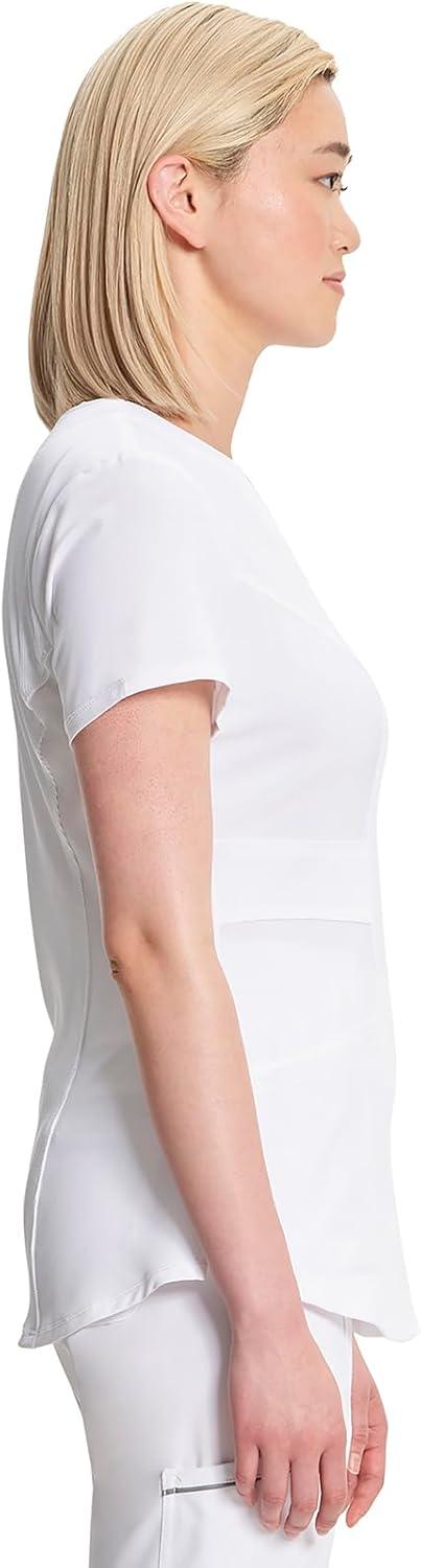 imageInfinity Cherokee VNeck Womens Nurse Scrub Top 4Way Stretch Superior Performance and Comfort CK623AWhite