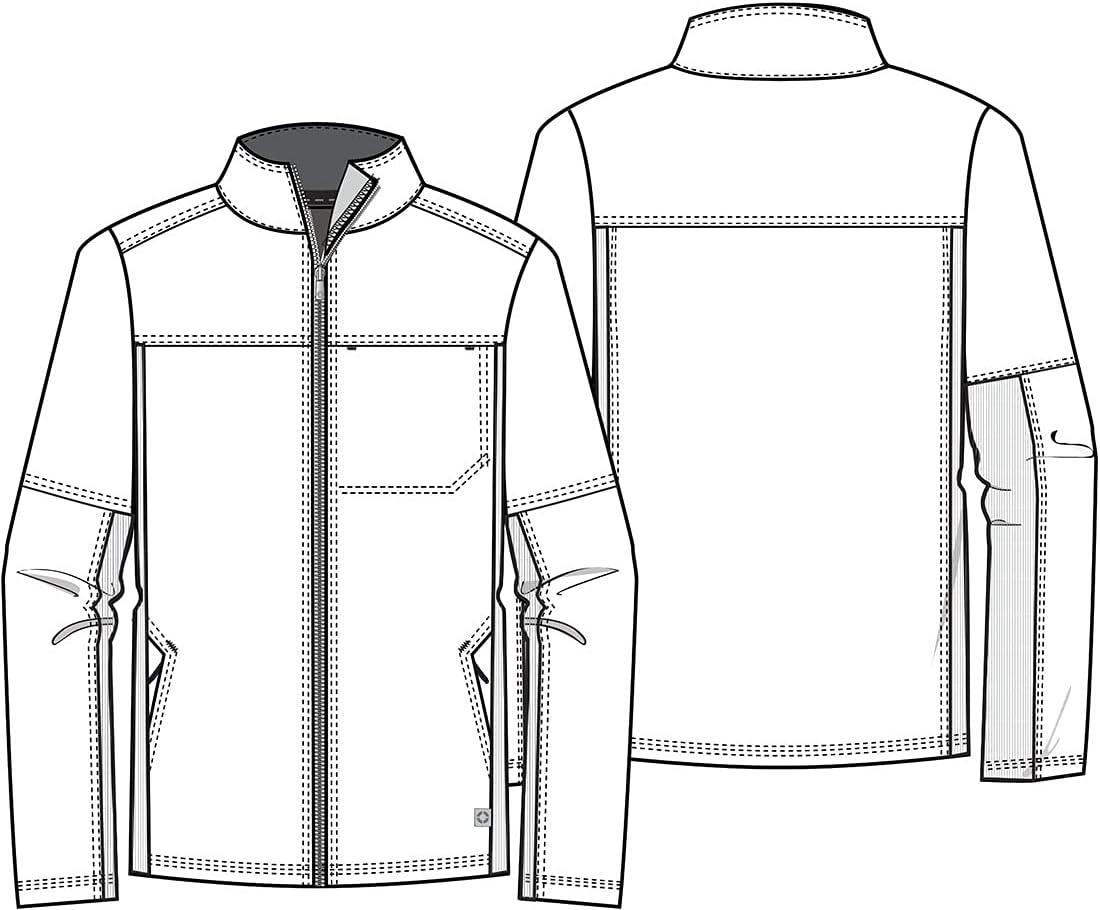 imageInfinity Mens Zip Front Jacket Modern Fit RibKnit Panels with 3 Pockets and Knit Sleeve Panel CK332ARoyal