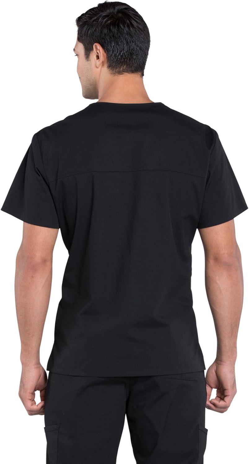 imageMen Scrubs Set Workwear Professionals WW675 Tuckable VNeck Top amp WW190 Tapered Leg Fly Front Cargo Pant Black M TopL Pant