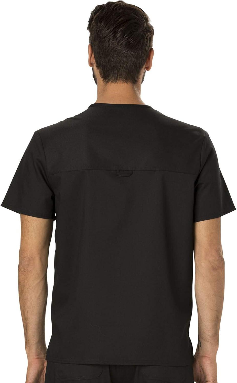 imageMen Scrubs Set Workwear Revolution WW690 Tuckable VNeck Top amp WW140 Fly Front Pant Black 2XL Top 2XL Pant